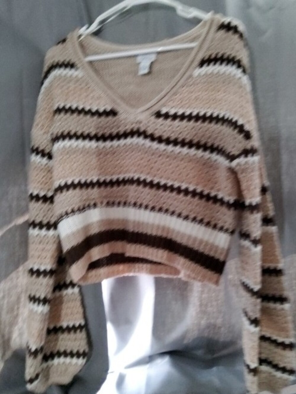 Rue21 Beige Knit V-Neck Sweater - Picture 6 of 6